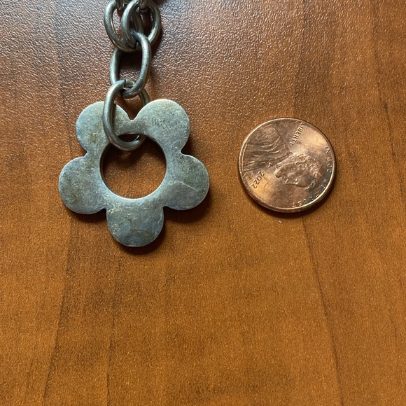 Sterling silver chain with Daisy charm 925 vintage flower - Picture 3 of 5